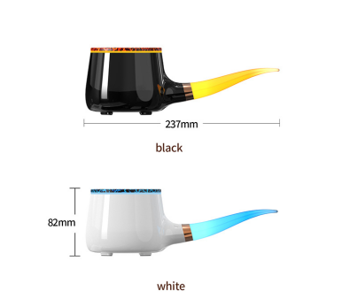 Pipe-Shaped Aromatherapy Humidifier with LED Flame & Mist – USB Desk Diffuser for Home, Office, Bedside (White) | Black Version Available In-Store