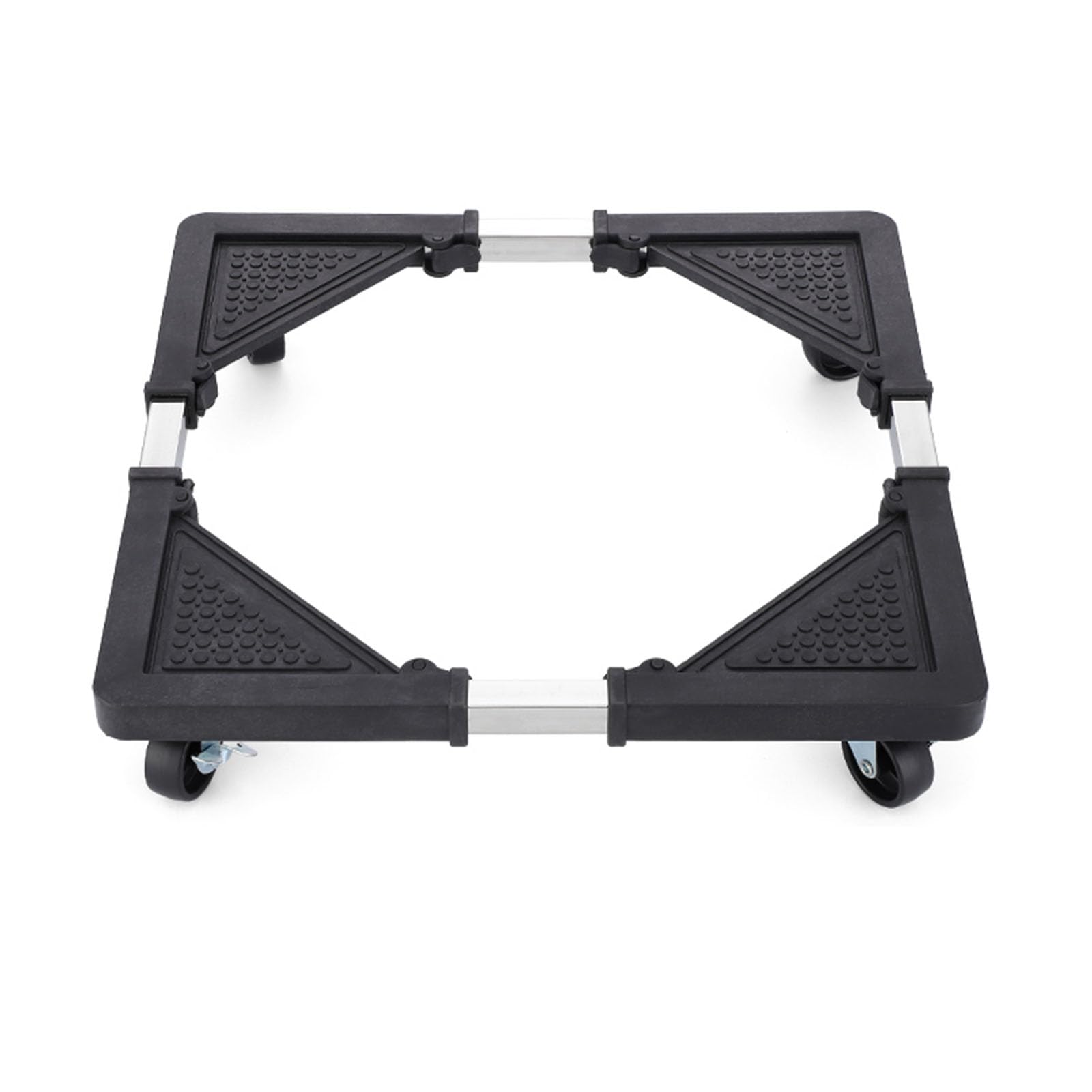 Adjustable Appliance Dolly Stand with 4 Locking Wheels – Expandable Base from 16.9 to 25.6 Inch, Heavy-Duty Furniture Moving Cart for Refrigerator, Washer, Cabinet, Air Conditioner (Black)