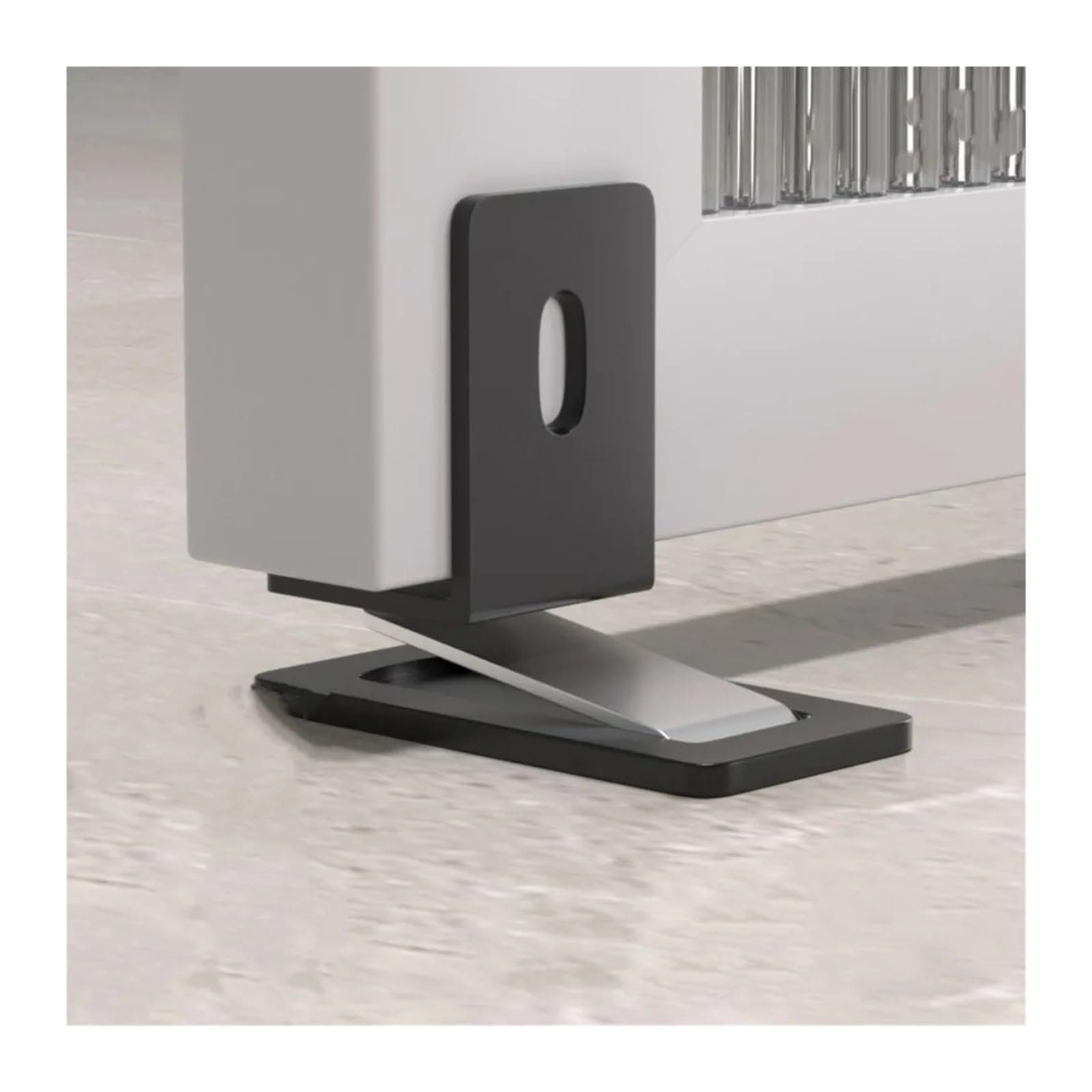 Ultra-Thin Magnetic Door Stopper – Self-Adhesive, Anti-Collision, Windproof, One-Push Locking, Discreet Design for Glass Doors (Grey)