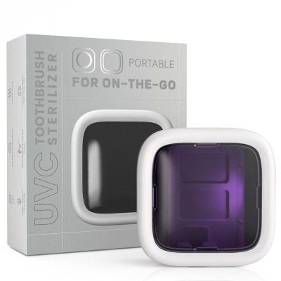 Portable UV-C Toothbrush Sterilizer with Auto-Disinfection & Heating – Magnetic Wall Mountable Brush Cover for Home and Travel (White) | Other Colors Available In-Store