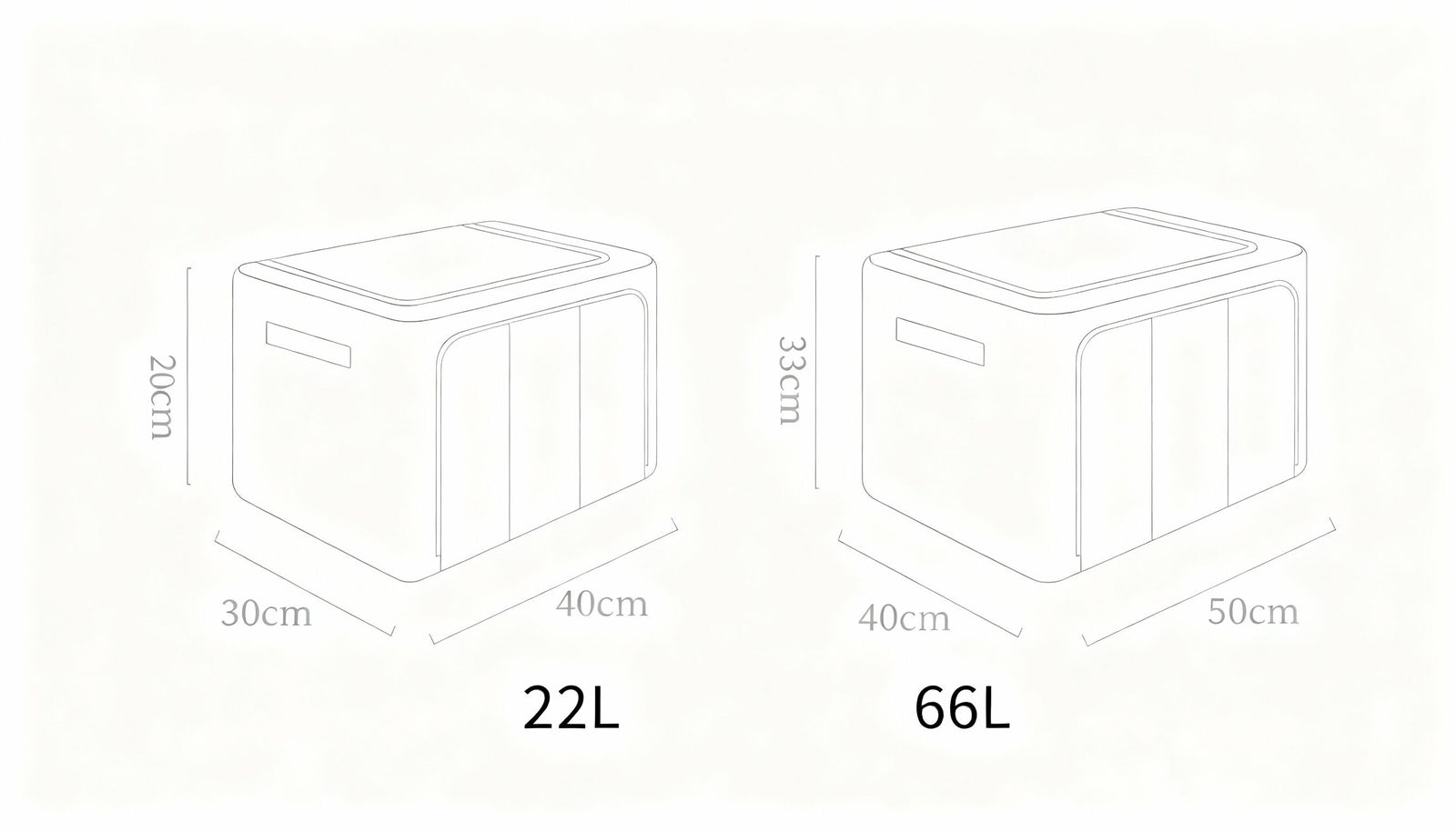 Clothes Storage Bins, 6 Pack Bedding Organizers with Handles, Stackable Metal Frame Closet Organizer, Visable Windows, Clothing Organization for Sweatshirt, Blanket, Long Dresses, (22L khaki)