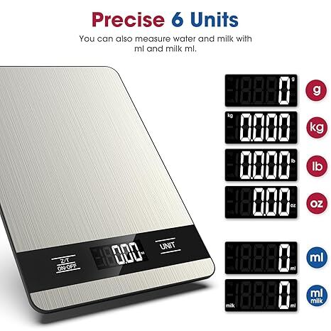 10kg/1g Precision Kitchen Scale: Ultra-Thin, Multi-Unit, Stainless Steel for Aussie Home Cooks