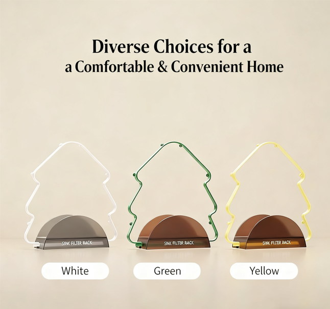 Kitchen Sink Filter Rack with 100 12cm*15cm Mesh Bags, Foldable Food Waste Strainer, Multi-functional Drain Basket(white)