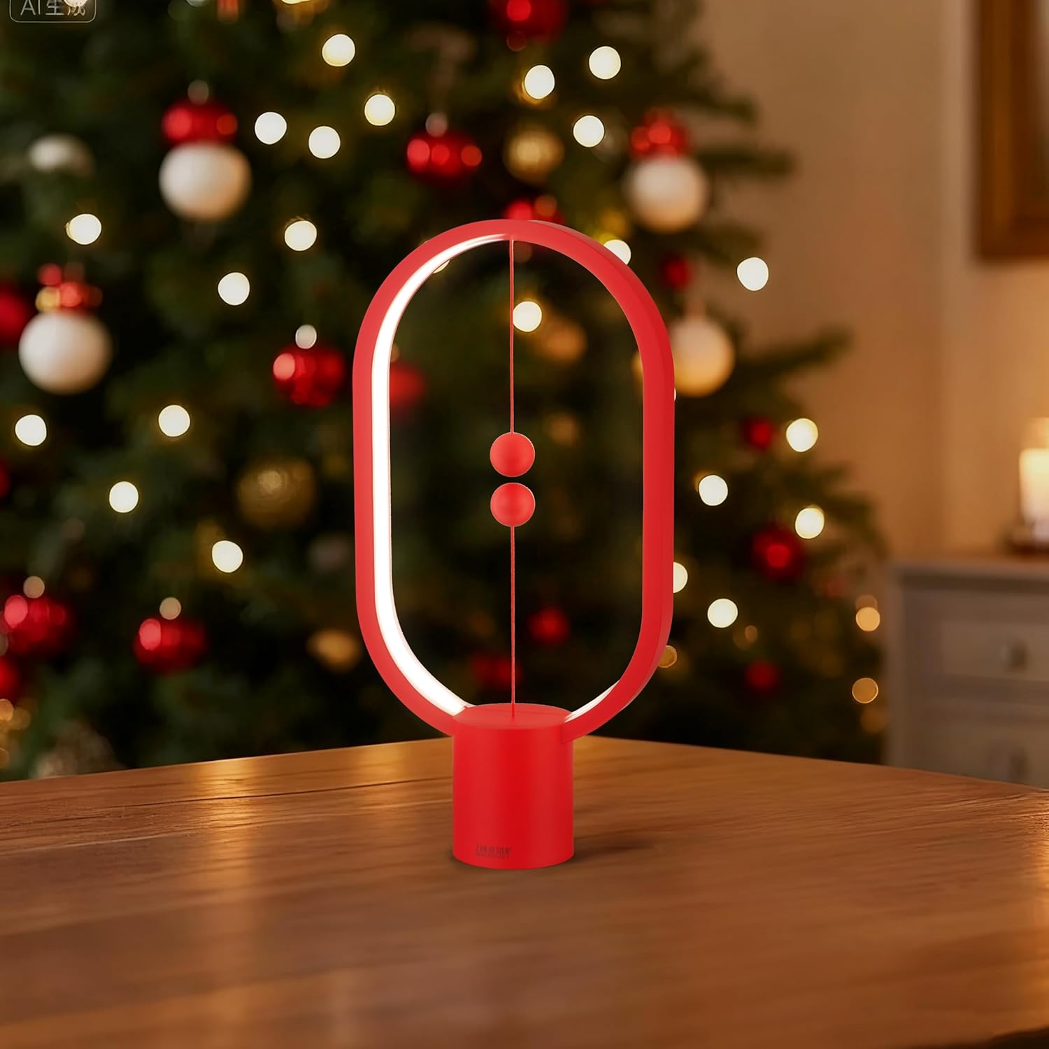 Red Magnetic Balance LED Table Lamp: USB-Powered, Dimmable Eye-Care Light with Award-Winning Design for Australian Homes & Offices