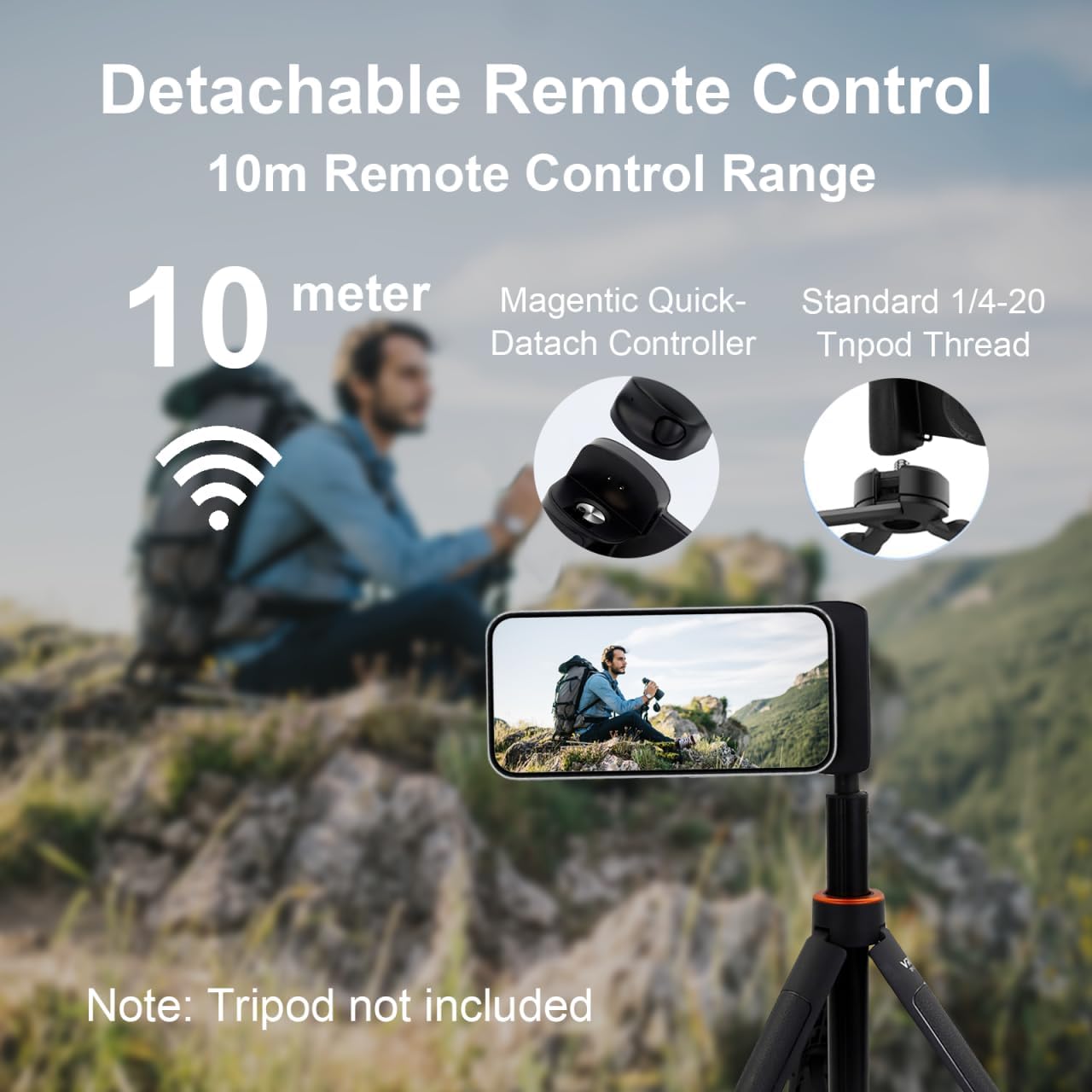 Magnetic Phone Camera Grip with Fill Light & Remote: Stable Shooting Holder for iPhone/Android – Ideal for Vlog, Selfie & Photography