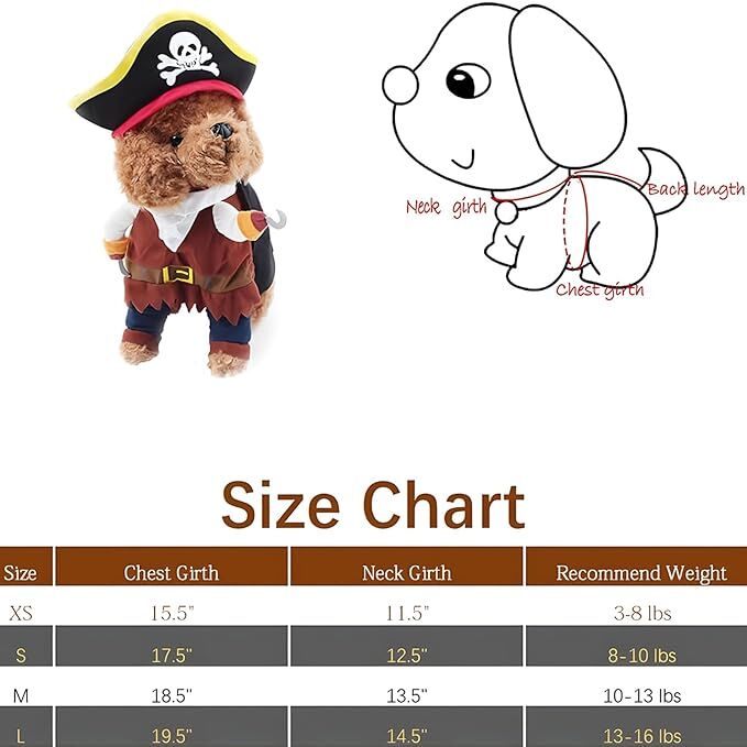 Pet products  New Funny Pet Clothes Pirate Dog Cat Costume Suit Corsair Dressing up Party Apparel Clothing for Cat Dog Plus Hat