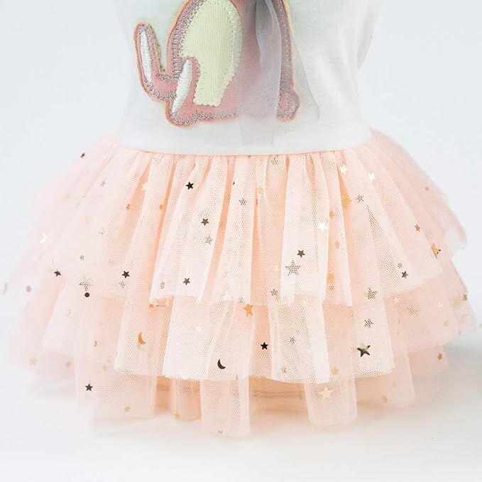 Pet products 2-Pack Small Dog Dress Female Tiny Puppy Clothes Girl Tutu for Dogs Dresses Harness Birthday Apparel(Chest circumference32cm, back length20cm, neck circumference23cm)