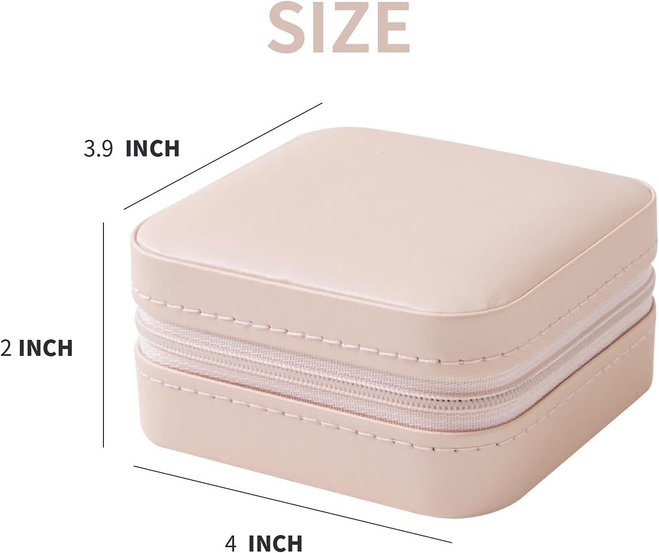 Pink Travel Jewelry Box with Mirror: Compact, Organised Storage for Rings, Necklaces & Earrings, Ideal for Aussies