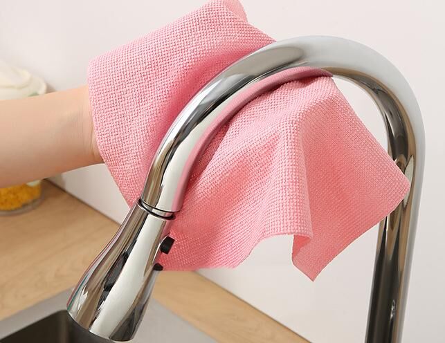 Christmas gift 50-Piece 25x25cm Polycotton Cleaning Cloth Roll, Reusable Dual-Use Dish & Surface Wipes for Home & Kitchen(orange)