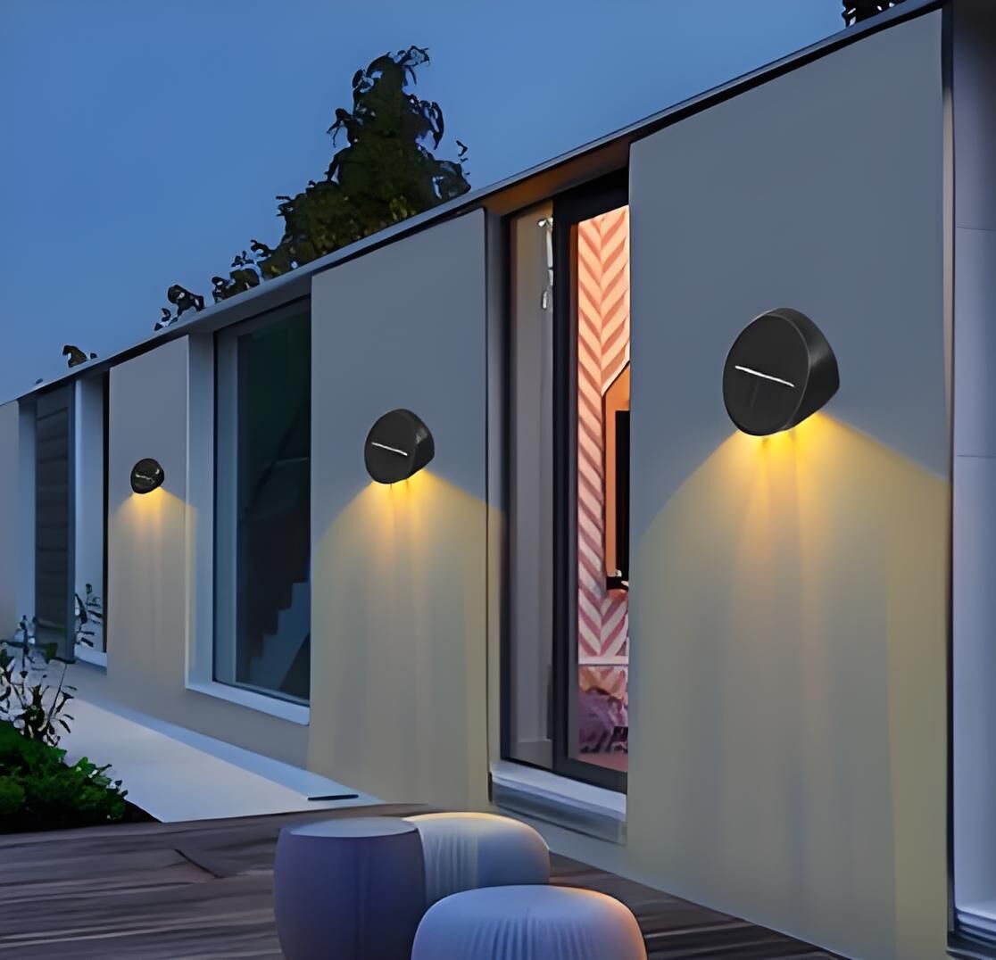 Solar Outdoor Wall Lights (2-Pack): IP44 Waterproof LED Sconces for Garden, Patio & Pathway Lighting(white light)