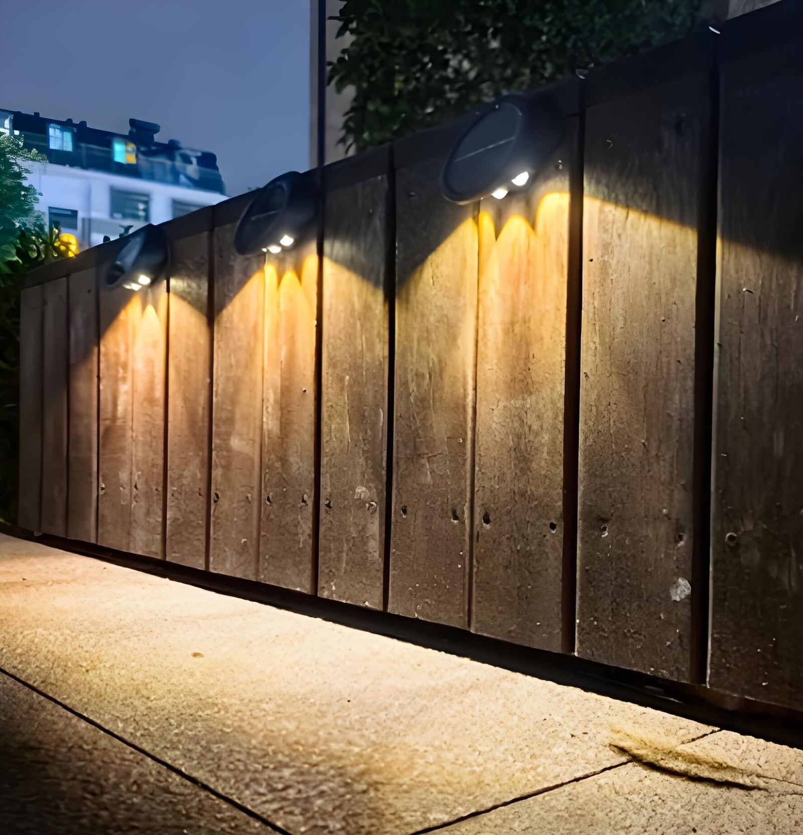 Solar Outdoor Wall Lights (4-Pack): IP44 Waterproof LED Sconces for Garden, Patio & Pathway Lighting(white light)