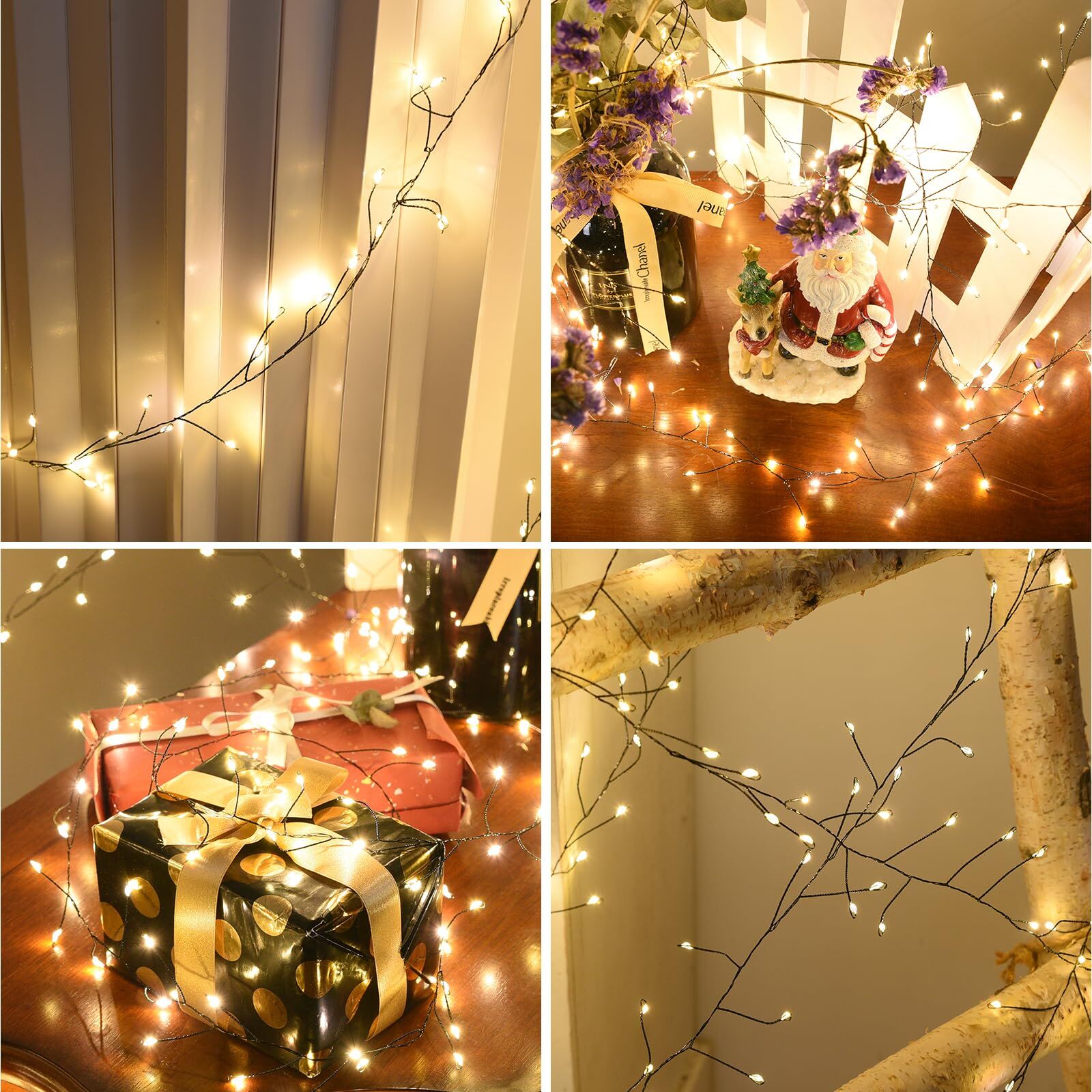 900 LED Warm White USB Fairy String Lights with Remote, 30m Green Wire, IP44 Waterproof 8-Mode Timer for Christmas Bedroom Wreath Decor