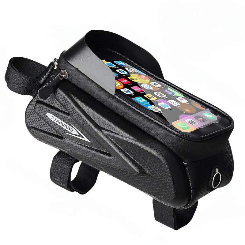 Waterproof Bike Frame Bag with Touchscreen Window: Hard Shell Bicycle Bag for Phone & Gear, Perfect for Aussie Riders