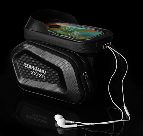 Waterproof Bike Frame Bag with Touchscreen & Headphone Hole: 3-in-1 Capacity Bicycle Bag for Phones & Gear, Aussie Cyclist Essential