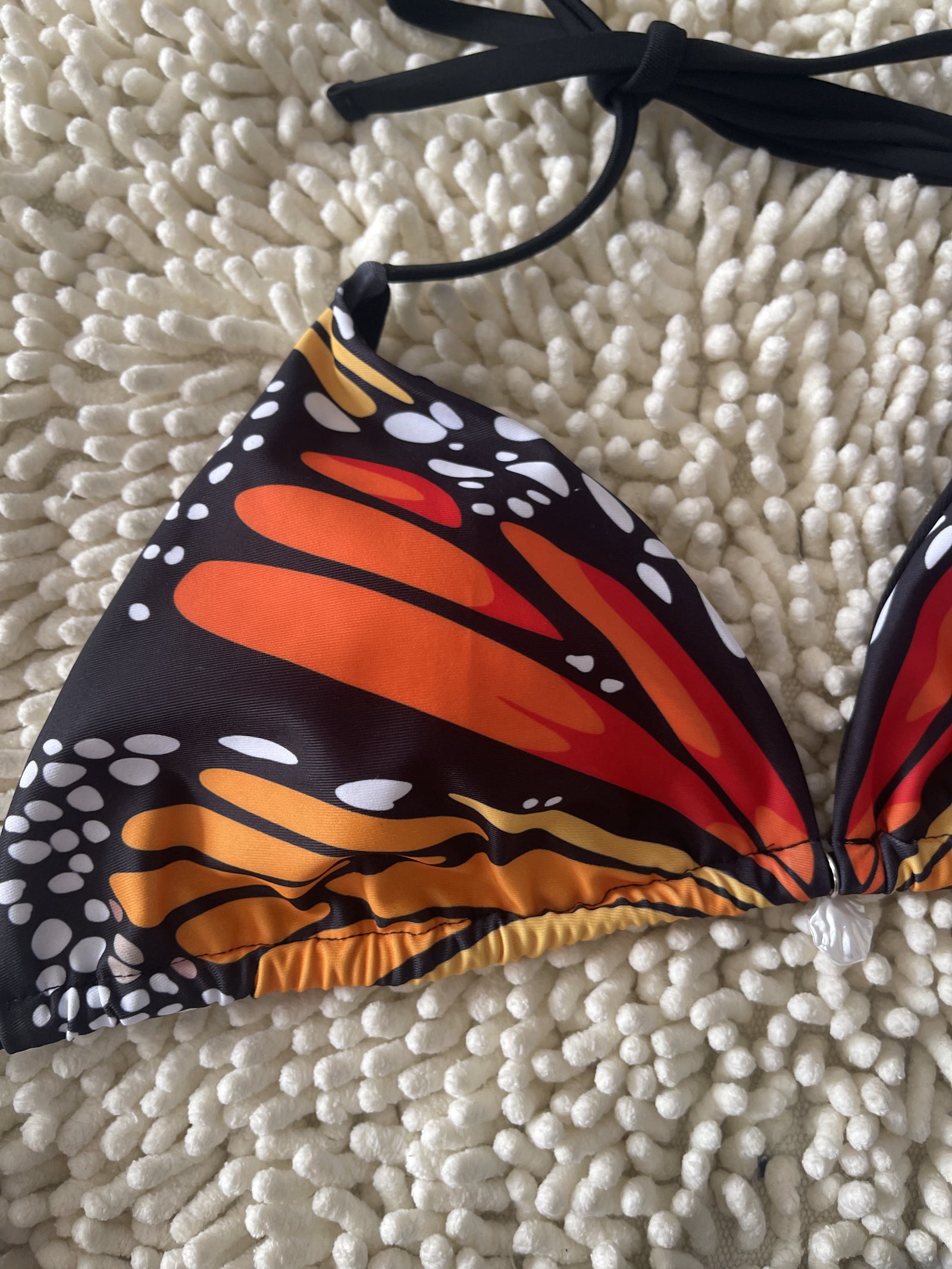 Butterfly Print Bikini 2026 New Creative Design Deep V Sexy Swimsuit Size S