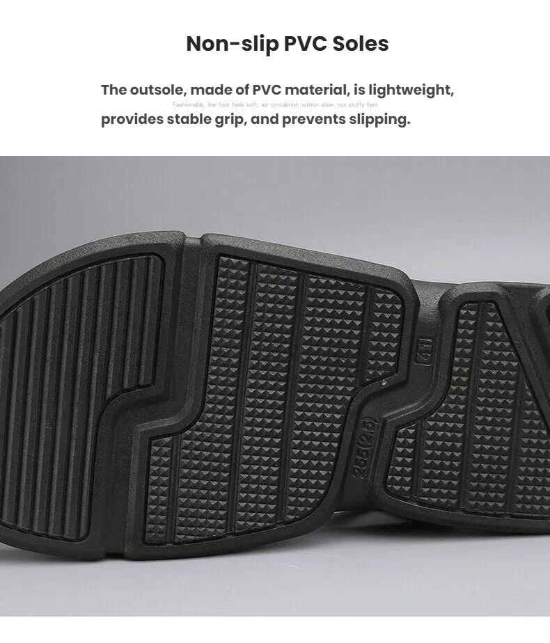 Men's 3-Color Convertible Sandals & Slippers, Outdoor Non-Slip EVA Thick-Sole Beach Shoes for Dual Wear(black)