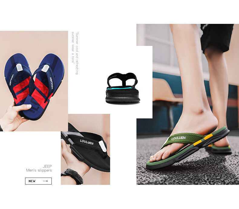 Men's Flip Flops: 4 Colors, EVA-PVC Blend, Comfort & Style for Summer Beach & Daily Wear(Black-gray)