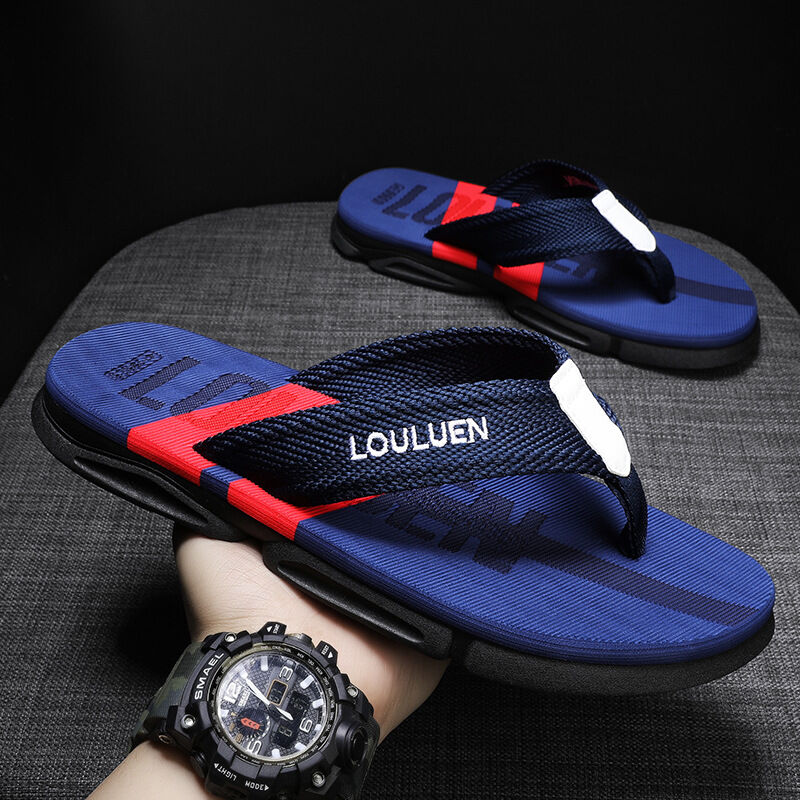 Men's Flip Flops: 4 Colors, EVA-PVC Blend, Comfort & Style for Summer Beach & Daily Wear(Blue)