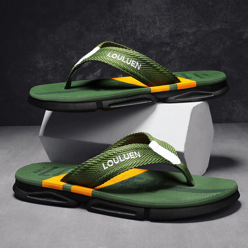 Men's Flip Flops: 4 Colors, EVA-PVC Blend, Comfort & Style for Summer Beach & Daily Wear(Green)