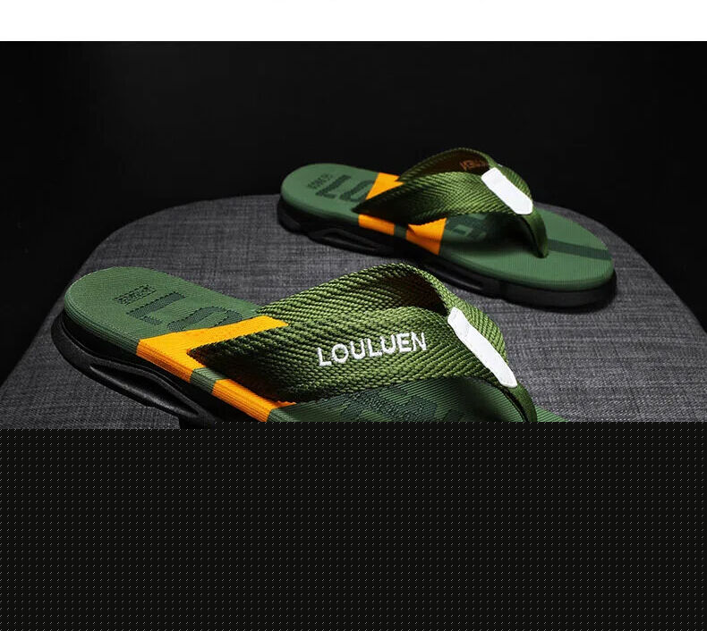 Men's Flip Flops: 4 Colors, EVA-PVC Blend, Comfort & Style for Summer Beach & Daily Wear(Green)