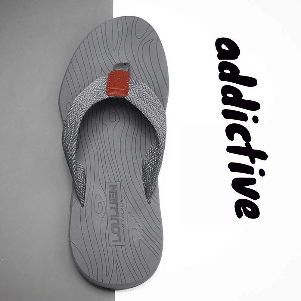 Men's Outdoor Non-Slip Flip Flops, 6 Colors EVA Lightweight Thick-Sole Beach Sandals for Casual & Sports(gray)