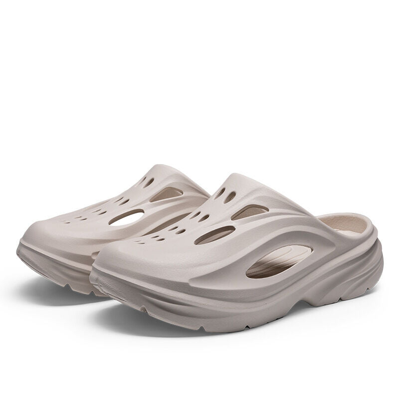 Men's Summer EVA Crocs with 3 Color Options - Breathable, Non-Slip, Comfortable Beach & Casual Sandals(khaki)