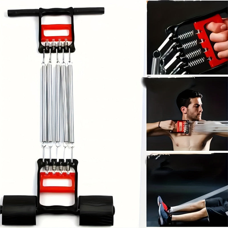 1Pc Multifunctional Spring Pedal Puller Fitness Tensioner(Black)