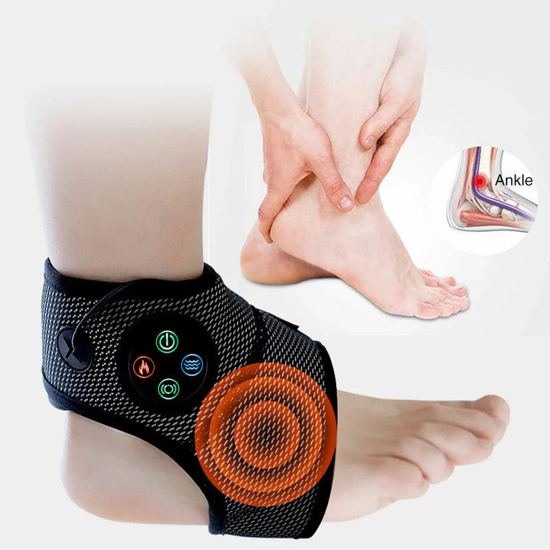 Electric Foot Ankle Massager with Heat Black