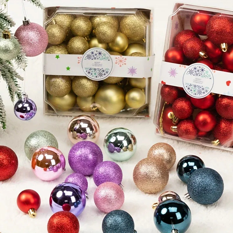 Trendbay 42pcs Red Christmas Tree Baubles Set