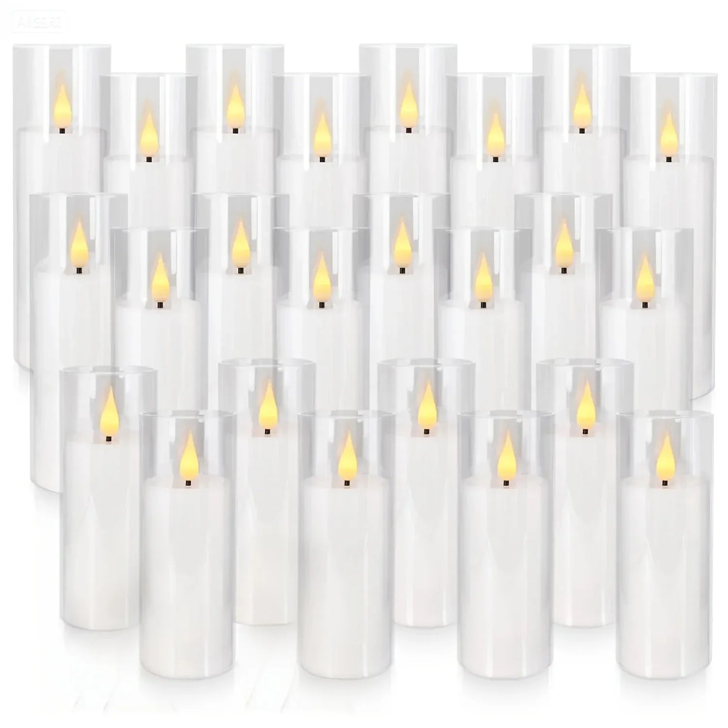 Flameless LED Candle Set Flickering Flame Effect 24pcs