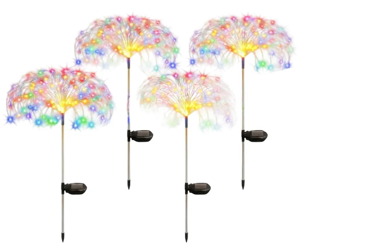 4Pack Solar Firework String Lights 360 Colorful LEDs