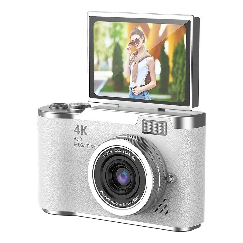 Retro CCD-4K Digital Camera with Flip Screen