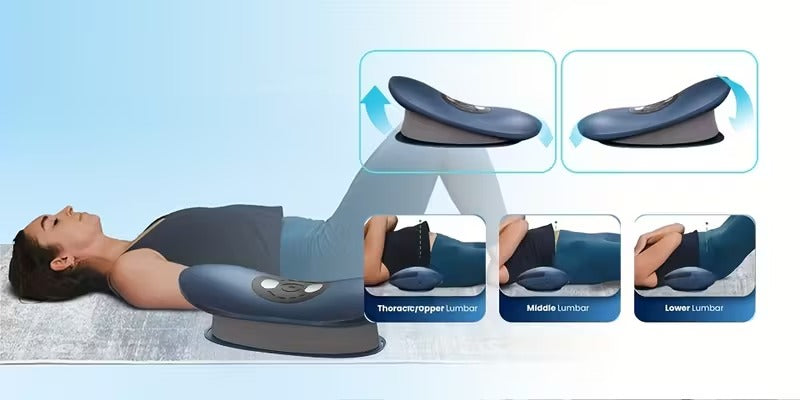 Electric Lumbar Massager with Heat & Vibration