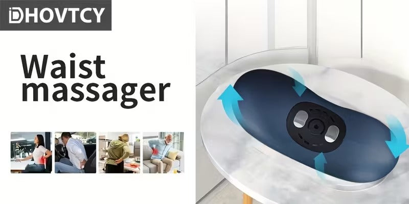 Electric Lumbar Massager with Heat & Vibration