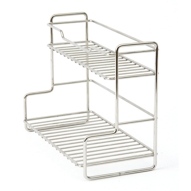 Mini Stainless Steel Kitchen Spice Storage Rack Bathroom And Toilet Organizer Rack-Silver