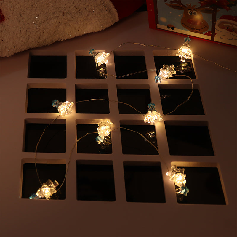 2m 20-LED Christmas Tree Clip-on String Lights with 2x AA Battery Box (Warm White)