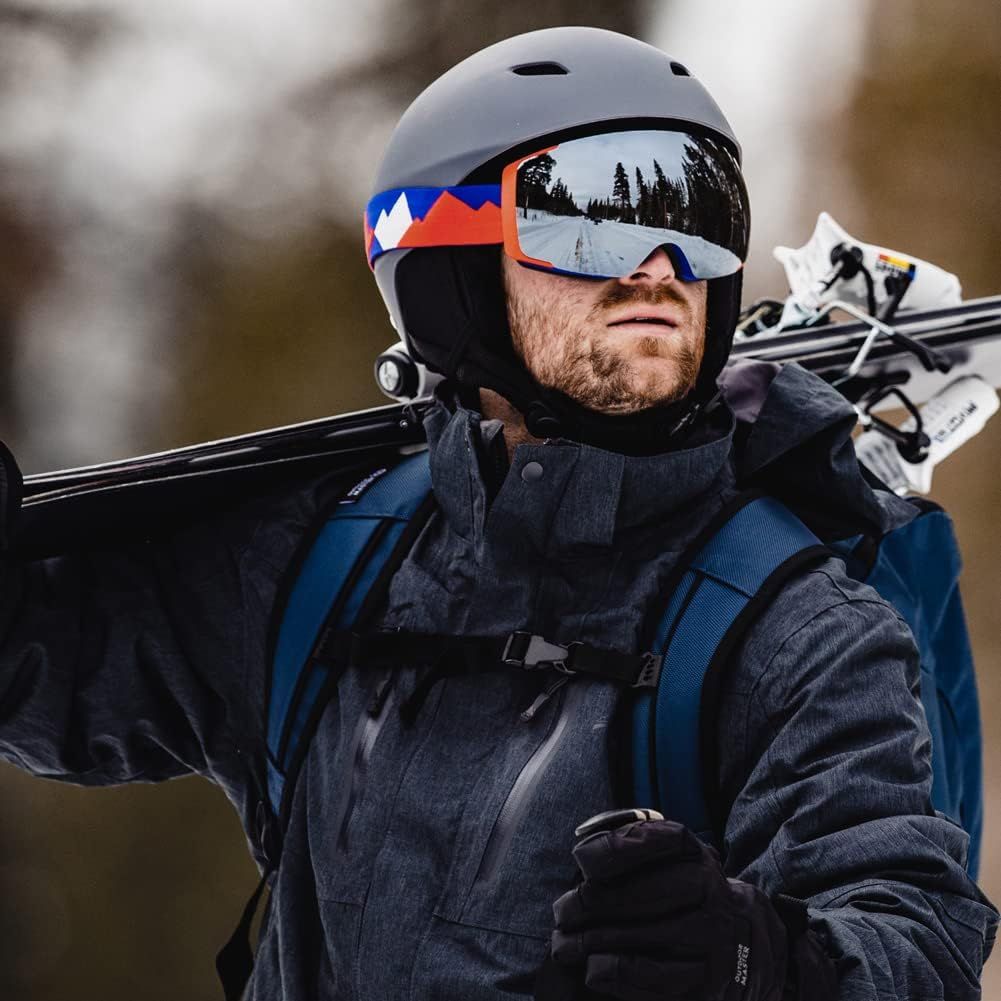 OutdoorMaster Kelvin Ski Helmet - with ASTM Certified Safety, 9 Options - for Men, Women & Youth-Grey,Medium