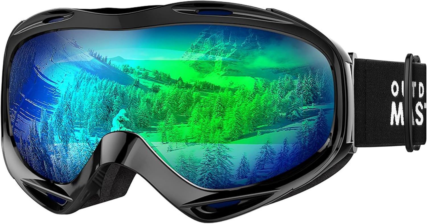 OutdoorMaster OTG Ski Goggles - Over Glasses Ski/Snowboard Goggles for Men, Women & Youth - 100% UV Protection-OM-5
