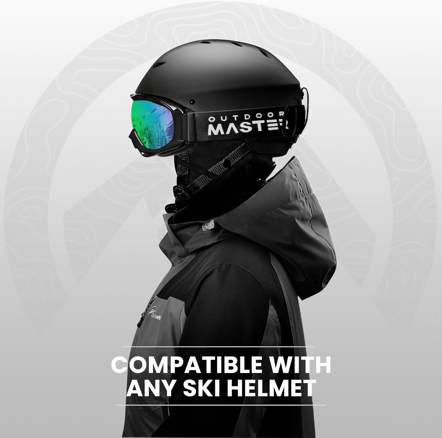 OutdoorMaster OTG Ski Goggles - Over Glasses Ski/Snowboard Goggles for Men, Women & Youth - 100% UV Protection-OM-5