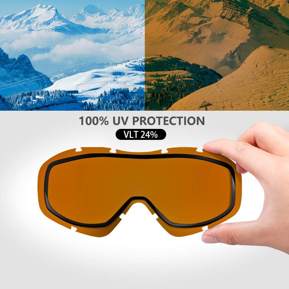 OutdoorMaster OTG Ski Goggles - Over Glasses Ski/Snowboard Goggles for Men, Women & Youth - 100% UV Protection-OM-5