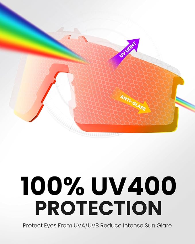 OutdoorMaster Hawk II Polarized Sports Sunglasses for Men Women, TAC 100% UV400 Protection TR90 Frame Cycling Sunglasses, Baseball Running Fishing Golf Glasses-Black Frame+revo Blue Cat.3,Adult