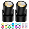 RGB LED Spot Lights with Remote - 20 Color Changing, Dimmable Indoor Accent Lamps