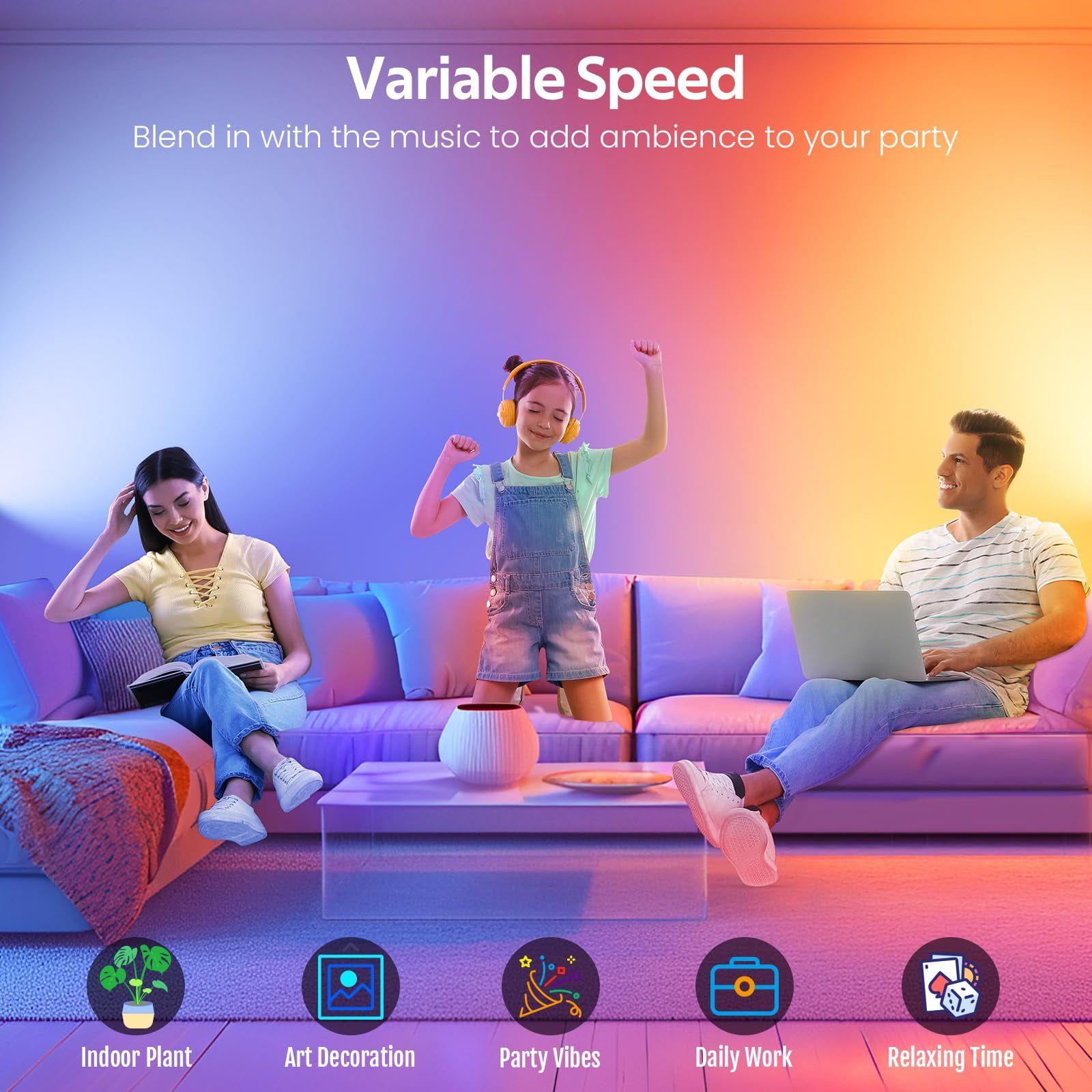 RGB LED Spot Lights with Remote - 20 Color Changing, Dimmable Indoor Accent Lamps