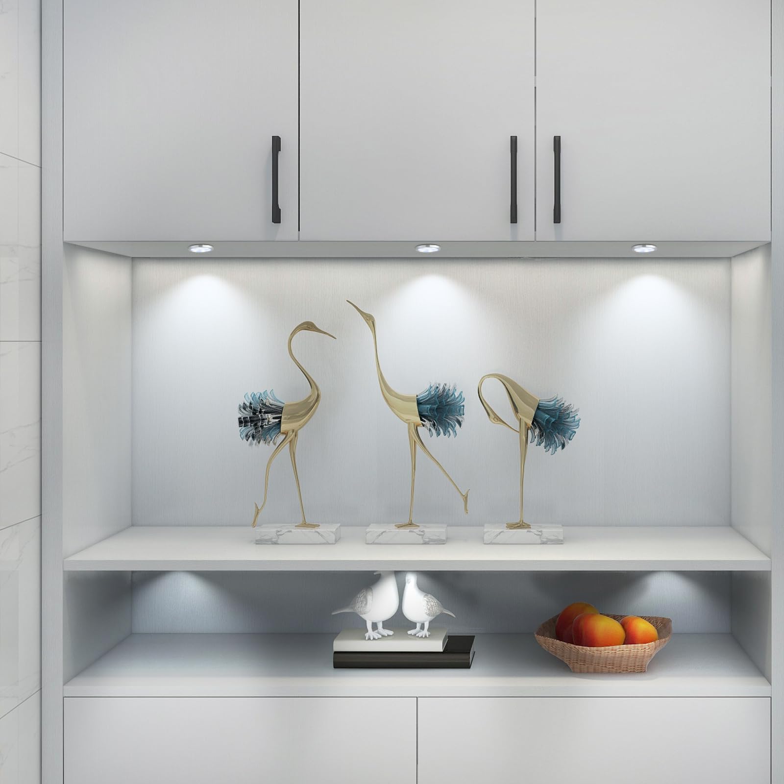 3D Printer LED Lamp Kit 2 Pack,3D Printed DIY Hardware Model Spare Parts 5V USB Powered,Wireless Puck Light Dimmable Touch Control,3 Color Warm (3000K) alanced Mixed (4000K) ol (6500K)