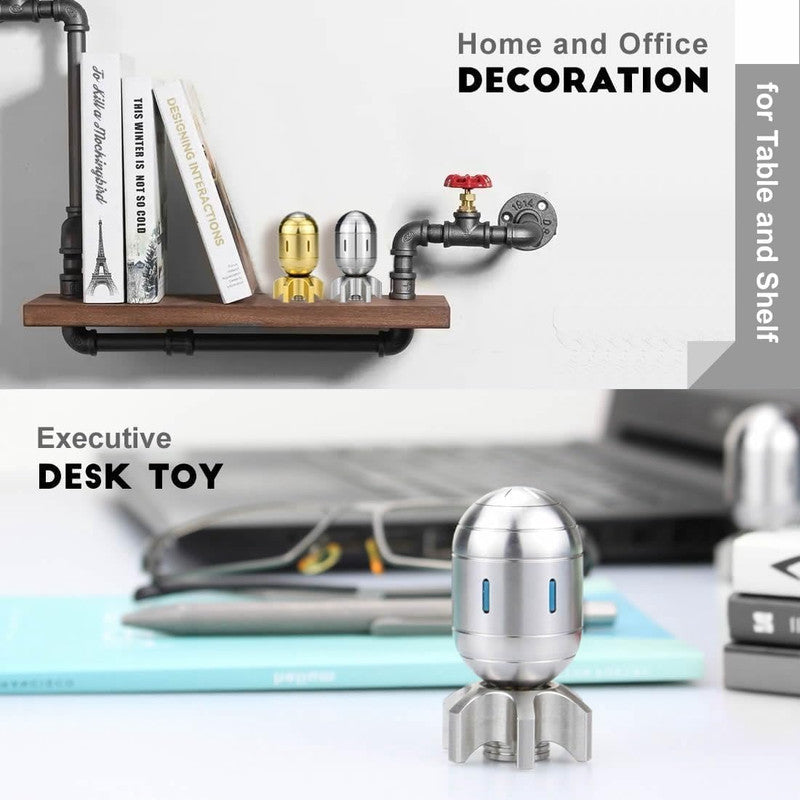 Atomic Bomb Fidget Spinner 3 in 1 EDC Clicker Toy Stainless Steel