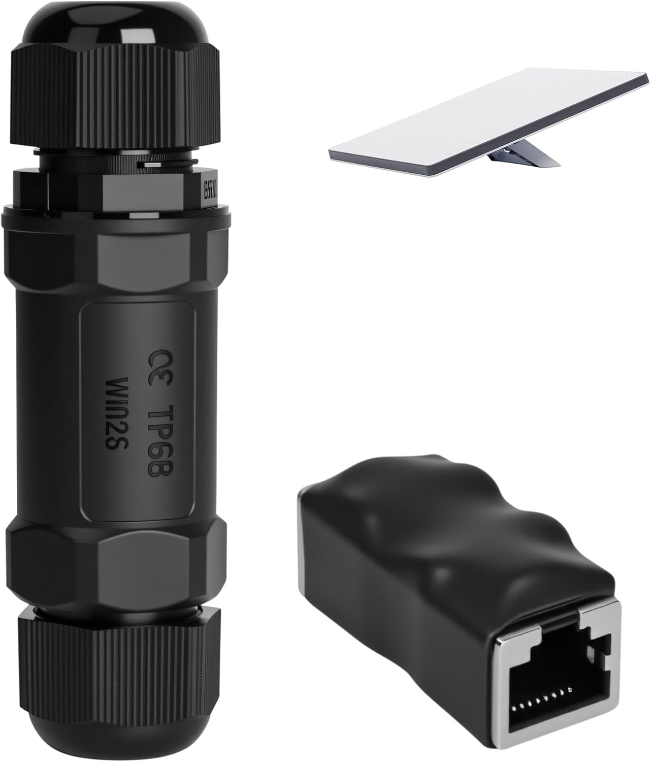 Starlink Ethernet Connector,RJ45 Coupler, Ethernet Female to Female Extender with Lightning Protection and IP68 Waterproof,CAT8/CAT7/CAT6/CAT5E Cables