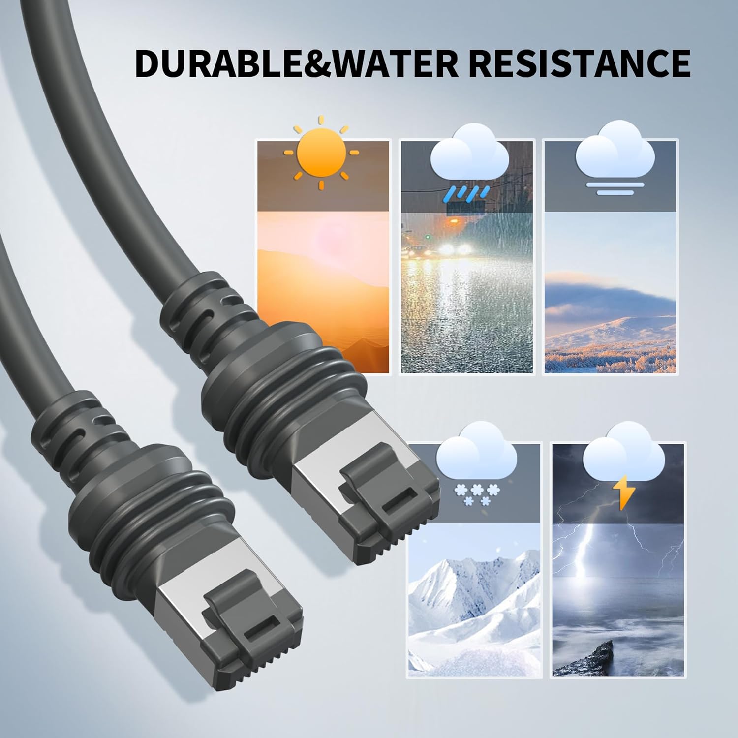 Starlink Cable Gen 3 75FT Waterproof (75FT / 23M), Grey