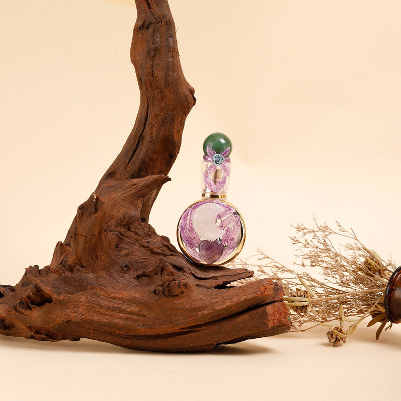 Healing natural crystal perfume bottle(25ml)-aventurine rose quartz