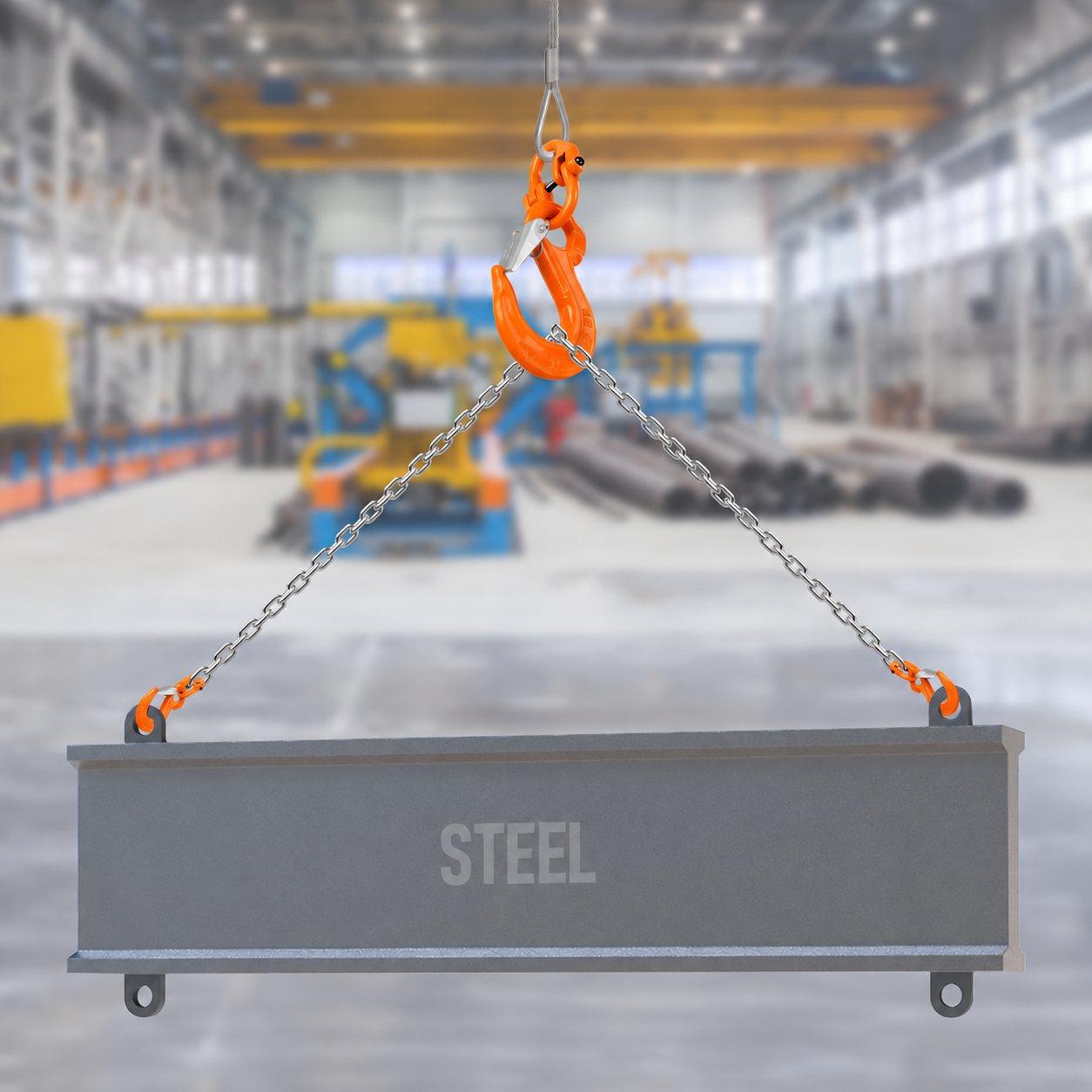 2T Sling Hook & Hammerlock Kit, 2 Sets Heavy Duty Trailer Safety Chain Hooks for Caravan, Camper & Boat Trailers-Orange