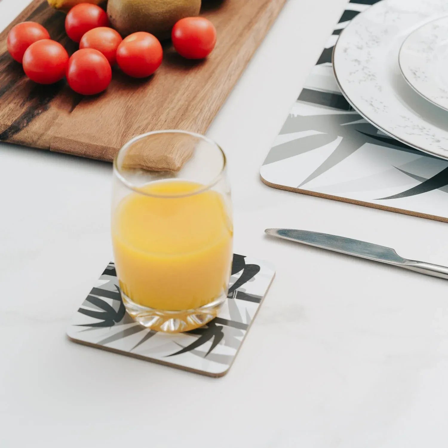 4 Pcs Clevinger MDF Coasters Bamboo